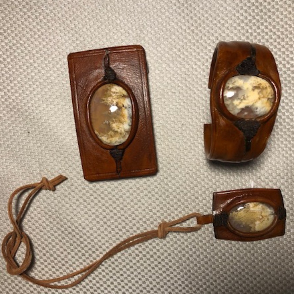 Belt buckle and bracelet and necklace